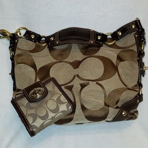 Authentic Coach handbag and wallet set